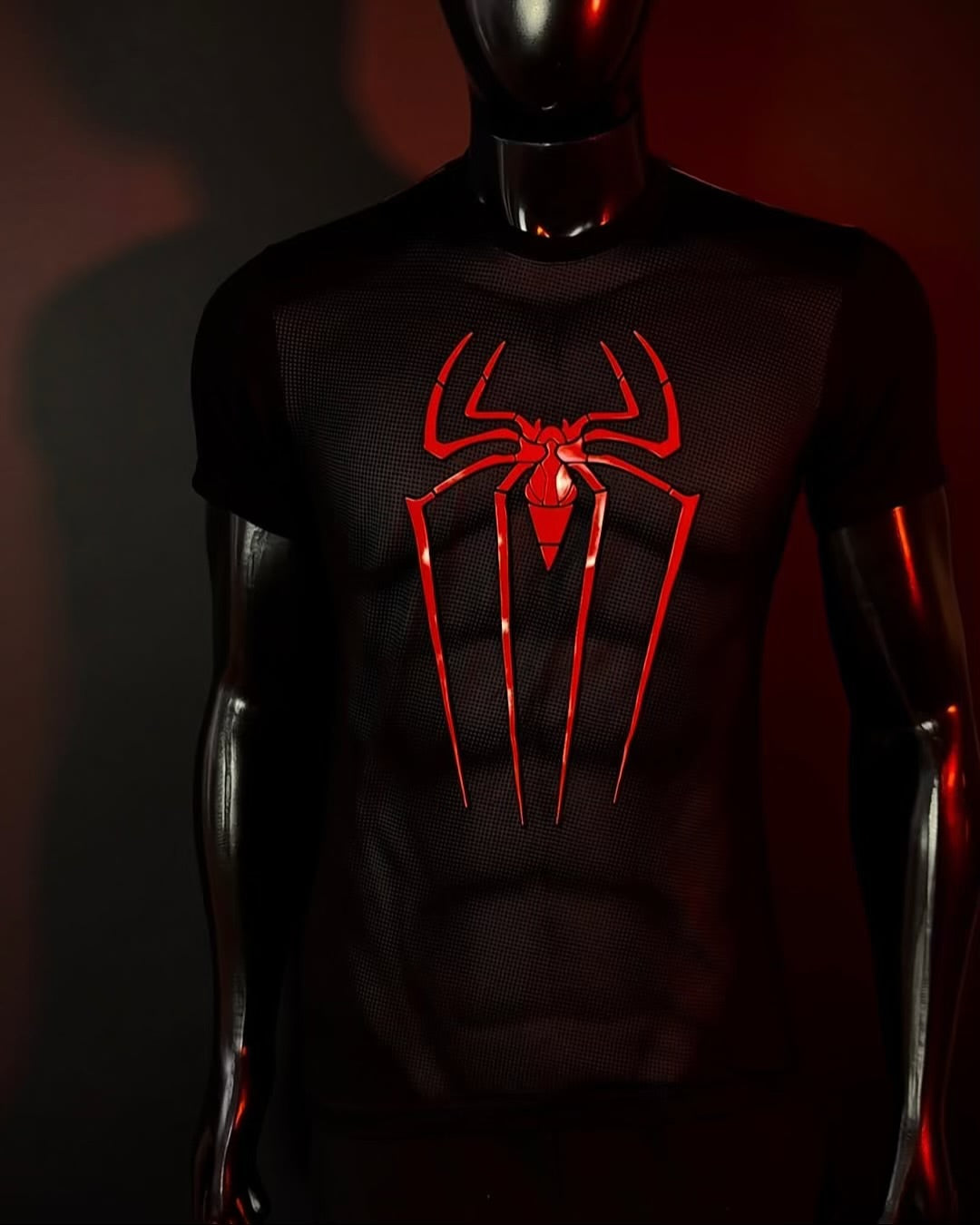 RED SPIDER-MAN LOGO T-SHIRT